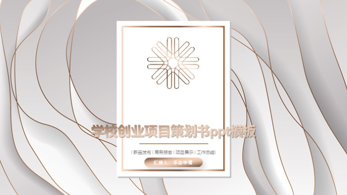 学校创业项目策划书ppt模板