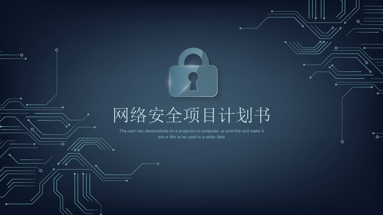 商务风网络安全项目计划书ppt模板