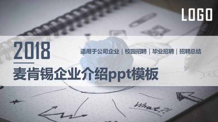 麦肯锡企业介绍ppt模板