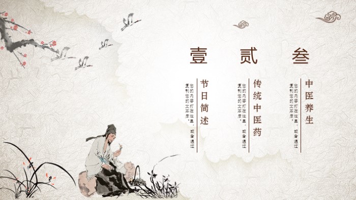中医养生知识ppt模板