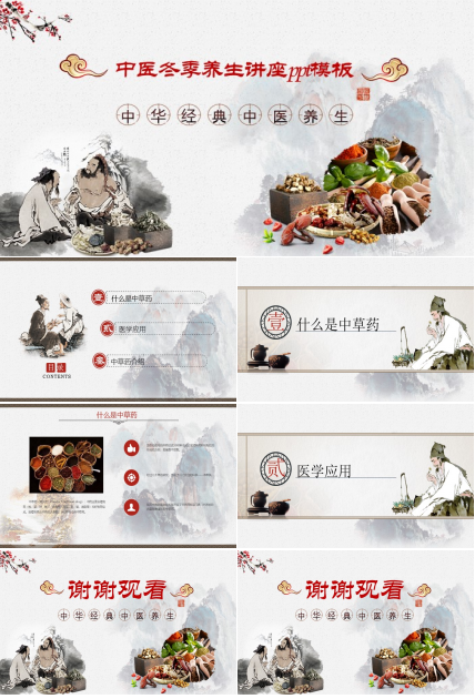 中医冬季养生讲座ppt模板