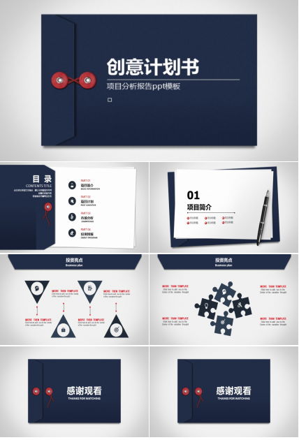 项目分析报告ppt模板