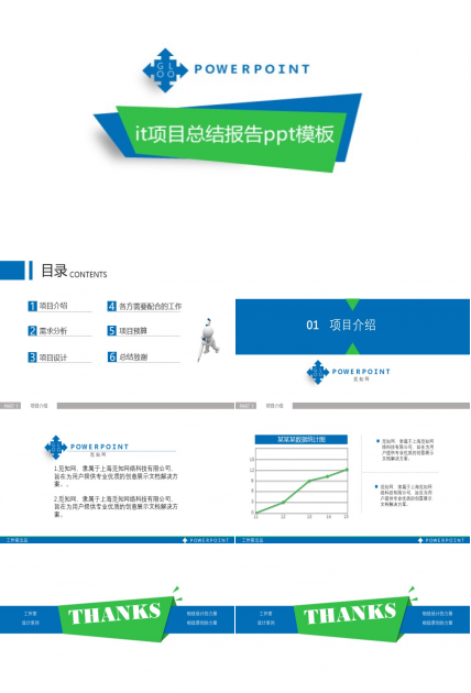 it项目总结报告ppt模板