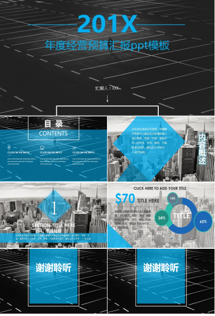 年度经营预算汇报ppt模板