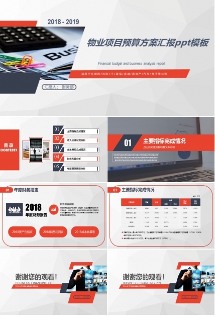 物业项目预算方案汇报ppt模板