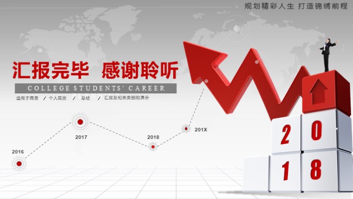 大学生职业生涯访谈报告ppt模板
