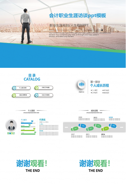 会计职业生涯访谈ppt模板