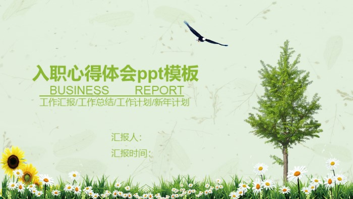 入职心得体会ppt模板