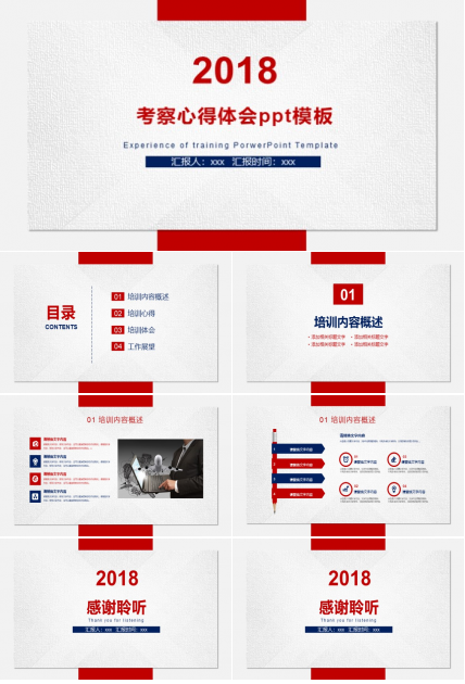 考察心得体会ppt模板