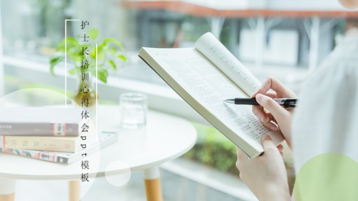 护士长培训心得体会ppt模板