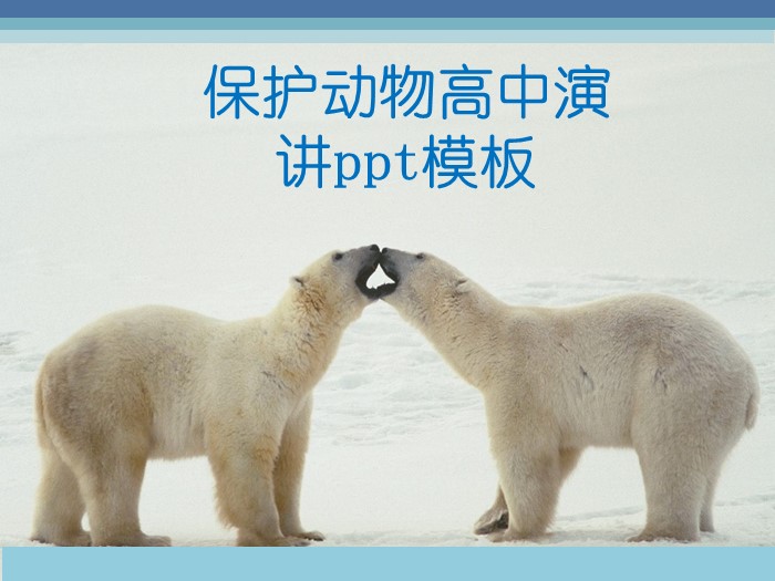 保护动物高中演讲ppt模板