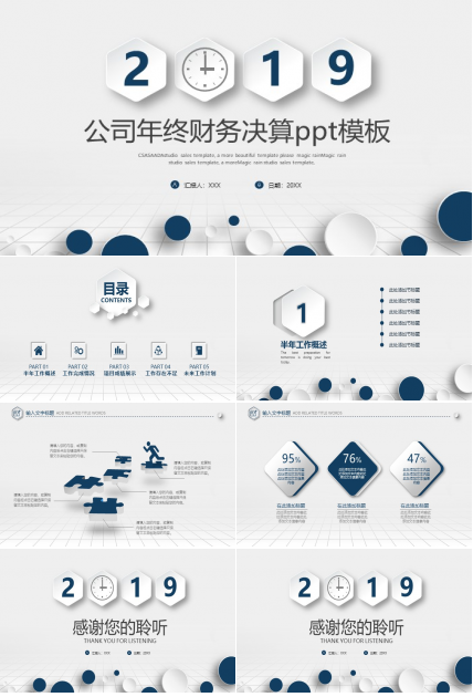 公司年终财务决算ppt模板
