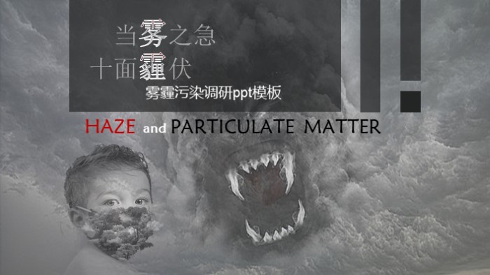 雾霾污染调研ppt模板