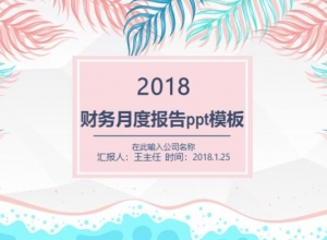 财务月度报告ppt模板