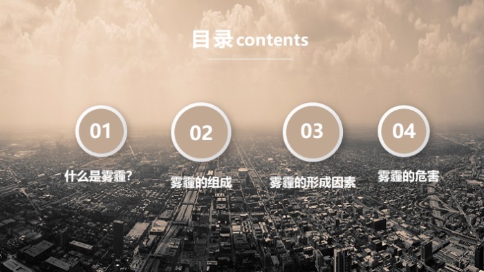 雾霾质量管理ppt模板