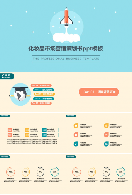 化妆品市场营销策划书ppt模板