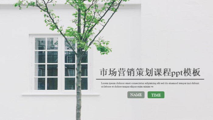 市场营销策划课程ppt模板