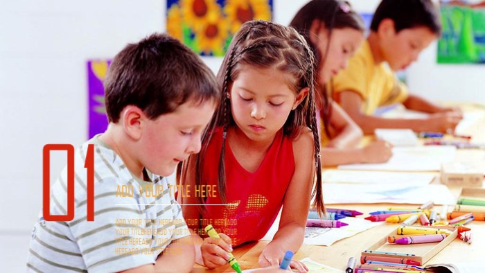 小学生成长画册ppt模板