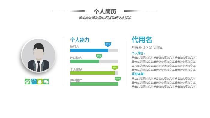 教师职业生涯规划书ppt模板