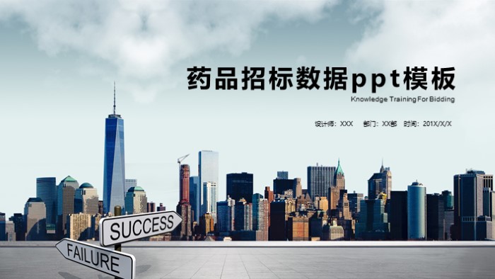 药品招标数据ppt模板