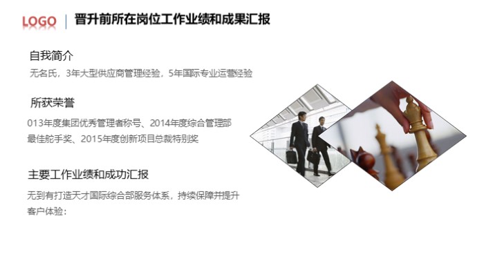 职级晋升答辩ppt模板