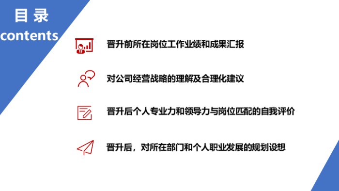 职级晋升答辩ppt模板