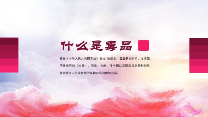 禁毒教育主体ppt模板