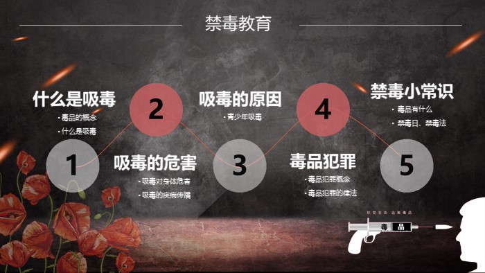 教师禁毒教育课件ppt模板