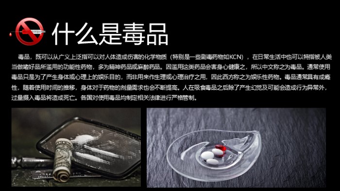 禁毒安全教育资料ppt模板