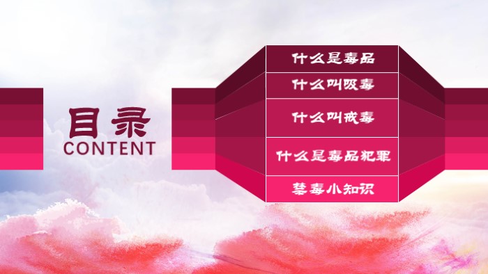 禁毒教育主体ppt模板