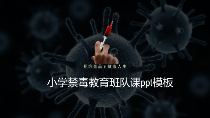 小学禁毒教育班队课ppt模板