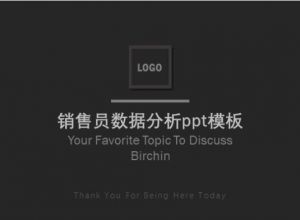销售员数据分析ppt模板