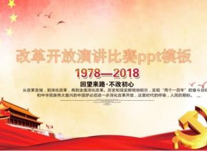 改革开放演讲比赛ppt模板