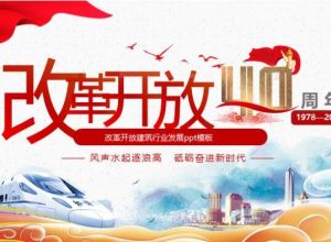 改革开放建筑行业发展ppt模板