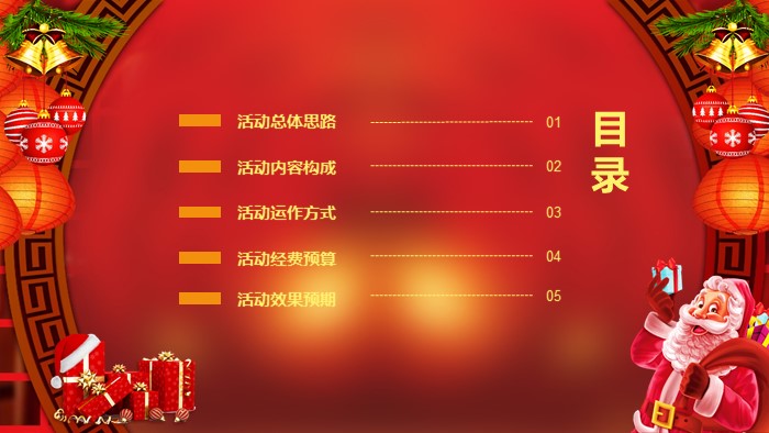 圣诞节开业活动策划方案ppt模板