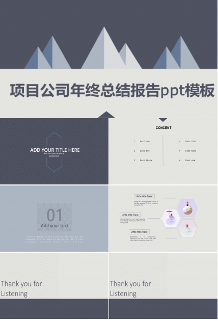 项目公司年终总结报告ppt模板
