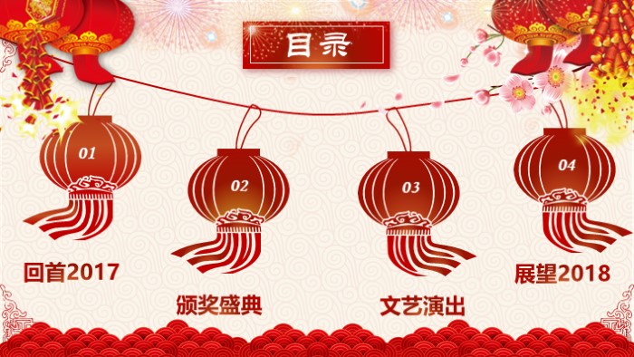 元旦晚会邀请函ppt模板