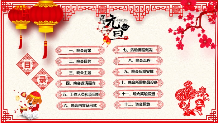 元旦晚会策划ppt模板