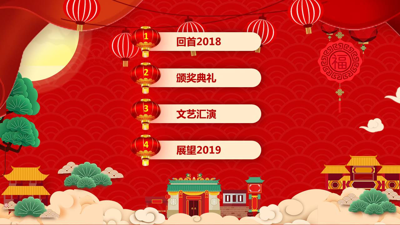 2019喜迎新年元旦联欢晚会ppt模板