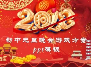 初中元旦晚会游戏方案ppt模板