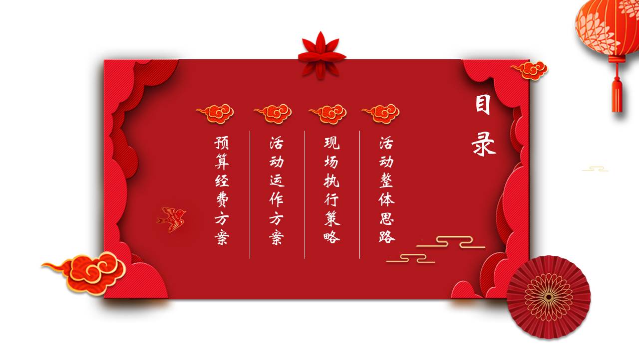 中国风元旦晚会活动策划ppt模板