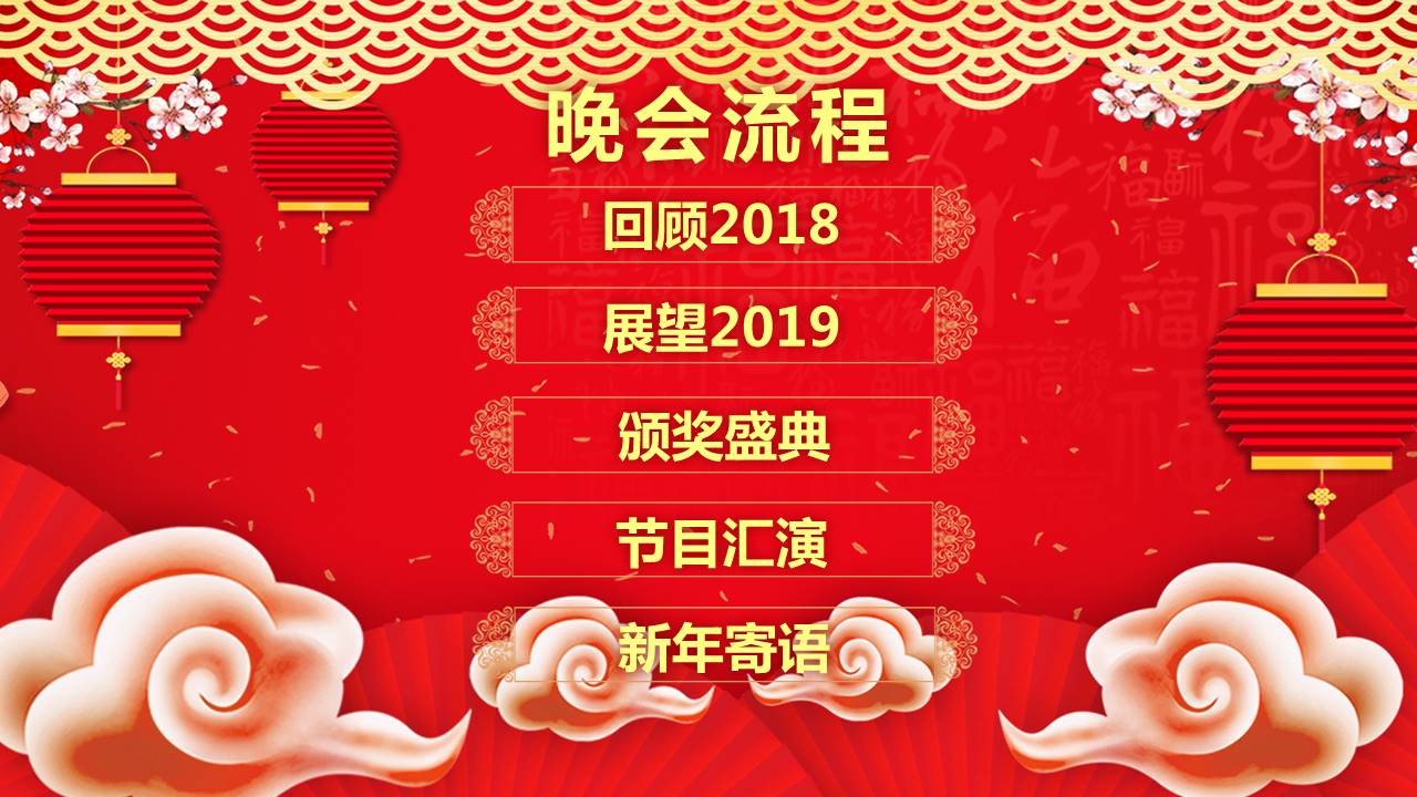 2019金猪送福主题年会ppt模板