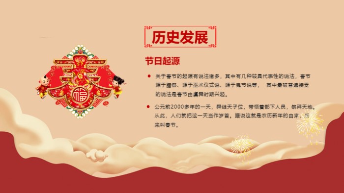 快乐春节手抄报ppt模板