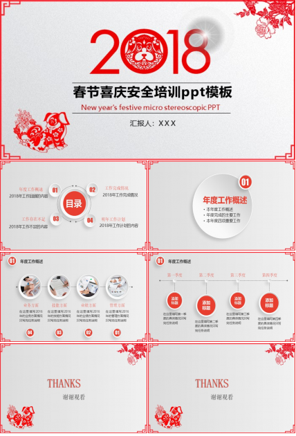 春节喜庆安全培训ppt模板