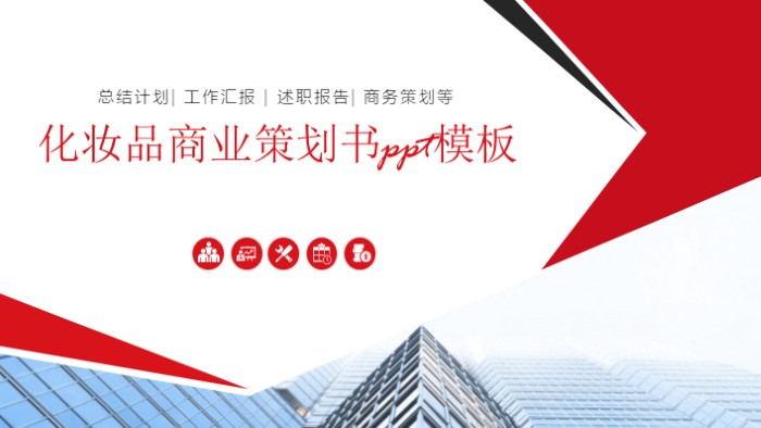 化妆品商业策划书ppt模板