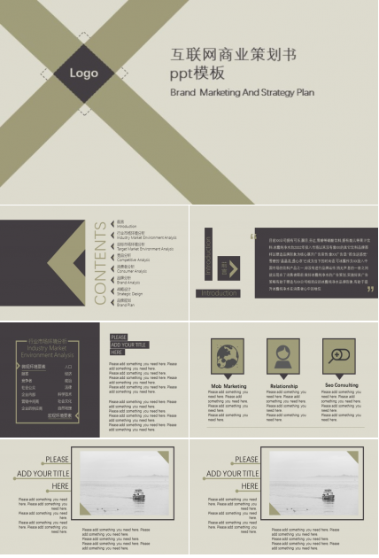 互联网商业策划书ppt模板