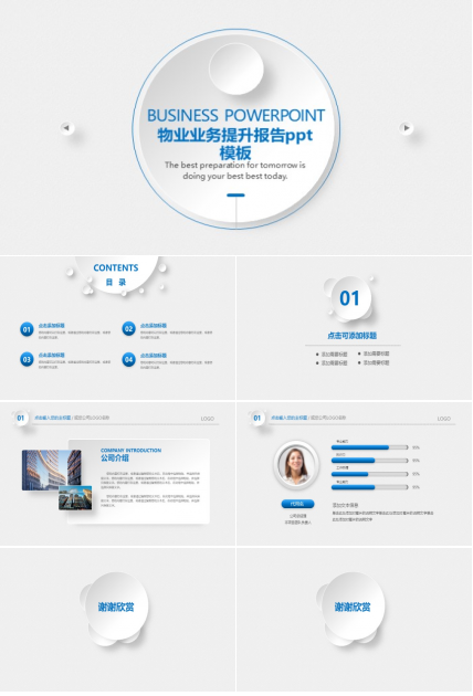 物业业务提升报告ppt模板