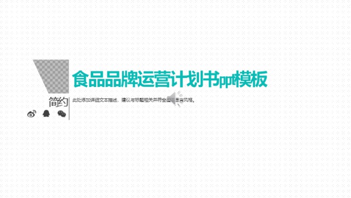 食品品牌运营计划书ppt模板