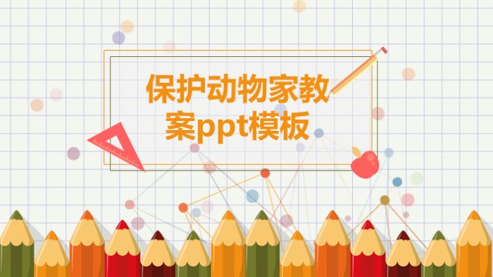 保护动物家教案ppt模板