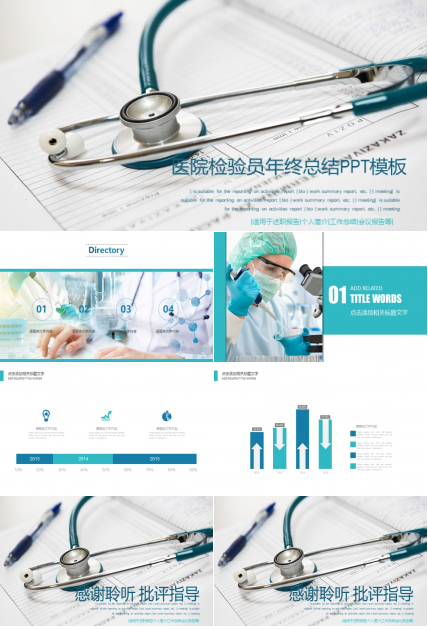 医院检验员年终总结ppt模板
